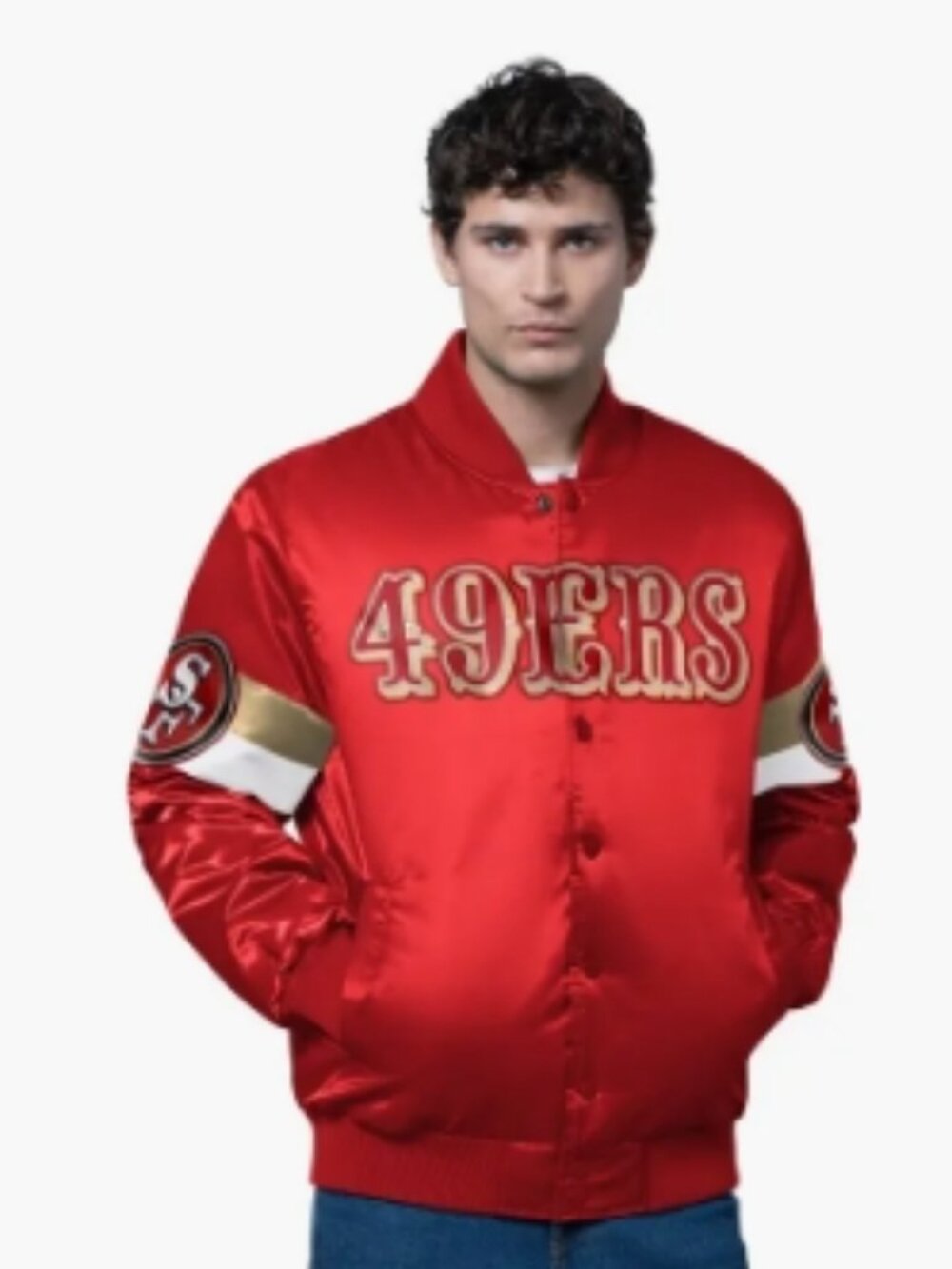 🏈 Free Shipping! 🏈 NWT Men's Starter SF49ers Satin Varsity Jacket XL